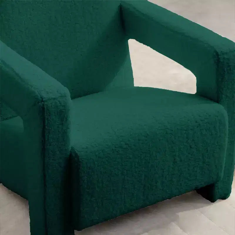 29.1'' Modern Accent Chair, Upholstered Lamb Fleece Adirondack Armchair for Living Room Makeup Room Bedroom