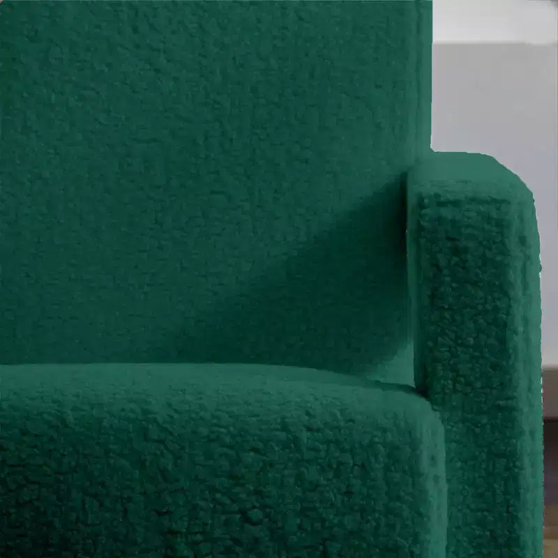 29.1'' Modern Accent Chair, Upholstered Lamb Fleece Adirondack Armchair for Living Room Makeup Room Bedroom