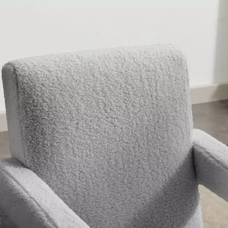 29.1'' Modern Accent Chair, Upholstered Lamb Fleece Adirondack Armchair for Living Room Makeup Room Bedroom