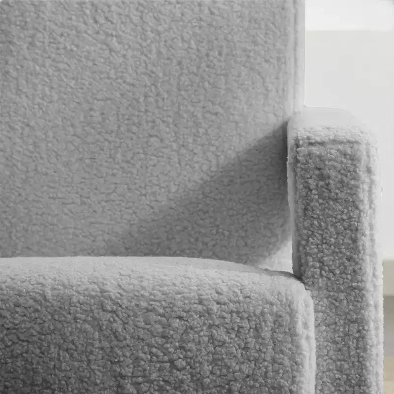 29.1'' Modern Accent Chair, Upholstered Lamb Fleece Adirondack Armchair for Living Room Makeup Room Bedroom