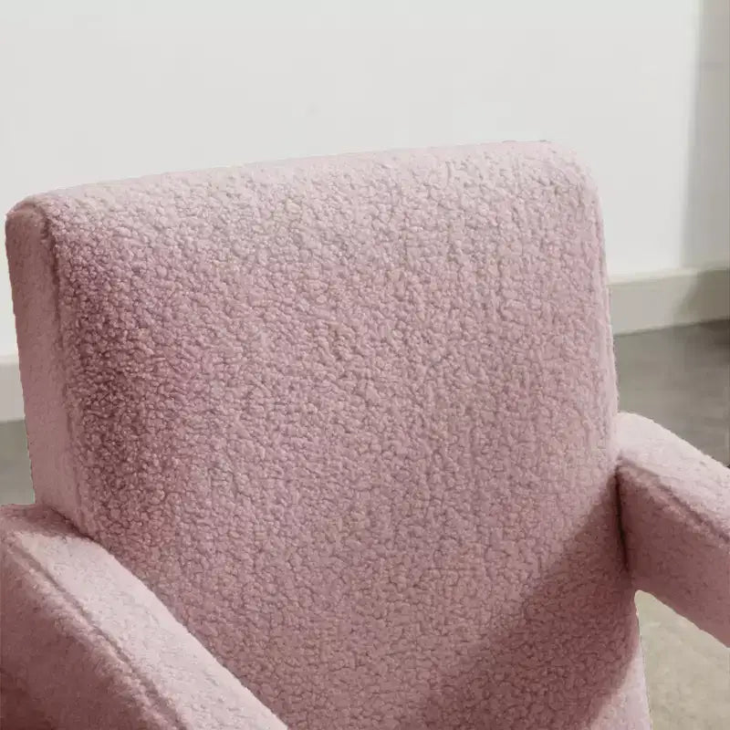 29.1'' Modern Accent Chair, Upholstered Lamb Fleece Adirondack Armchair for Living Room Makeup Room Bedroom