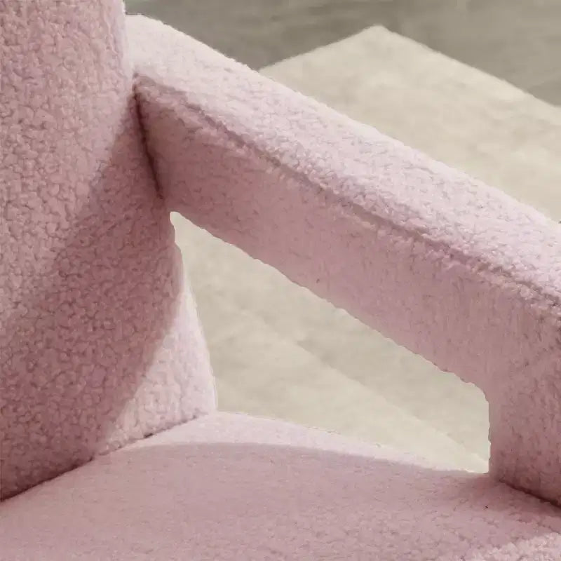 29.1'' Modern Accent Chair, Upholstered Lamb Fleece Adirondack Armchair for Living Room Makeup Room Bedroom