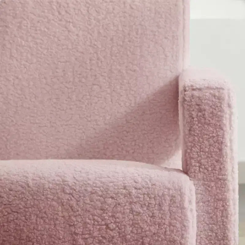 29.1'' Modern Accent Chair, Upholstered Lamb Fleece Adirondack Armchair for Living Room Makeup Room Bedroom