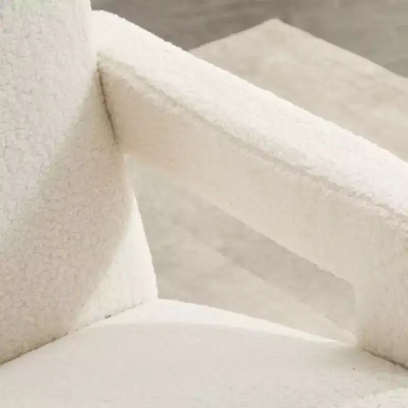 29.1'' Modern Accent Chair, Upholstered Lamb Fleece Adirondack Armchair for Living Room Makeup Room Bedroom