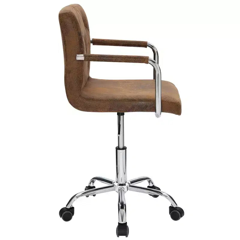 VECELO Rolling Work Chair for Home Office Desk Adjustable Height
