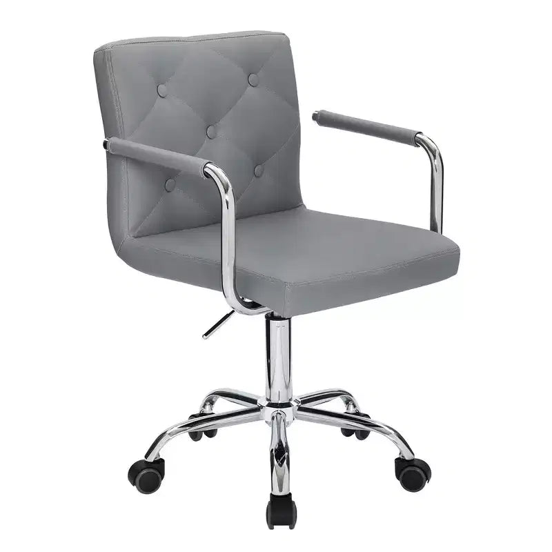 VECELO Rolling Work Chair for Home Office Desk Adjustable Height