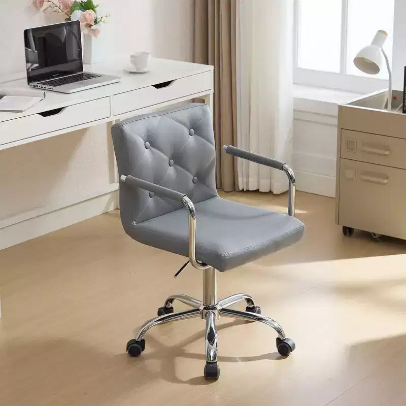 VECELO Rolling Work Chair for Home Office Desk Adjustable Height