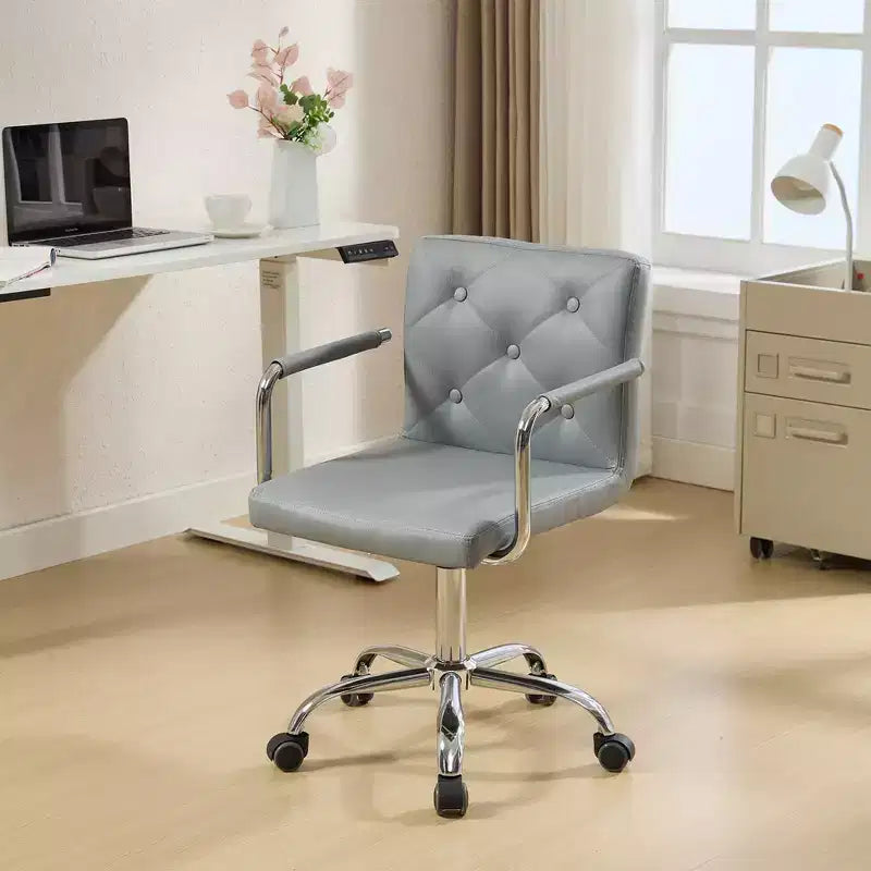 VECELO Rolling Work Chair for Home Office Desk Adjustable Height