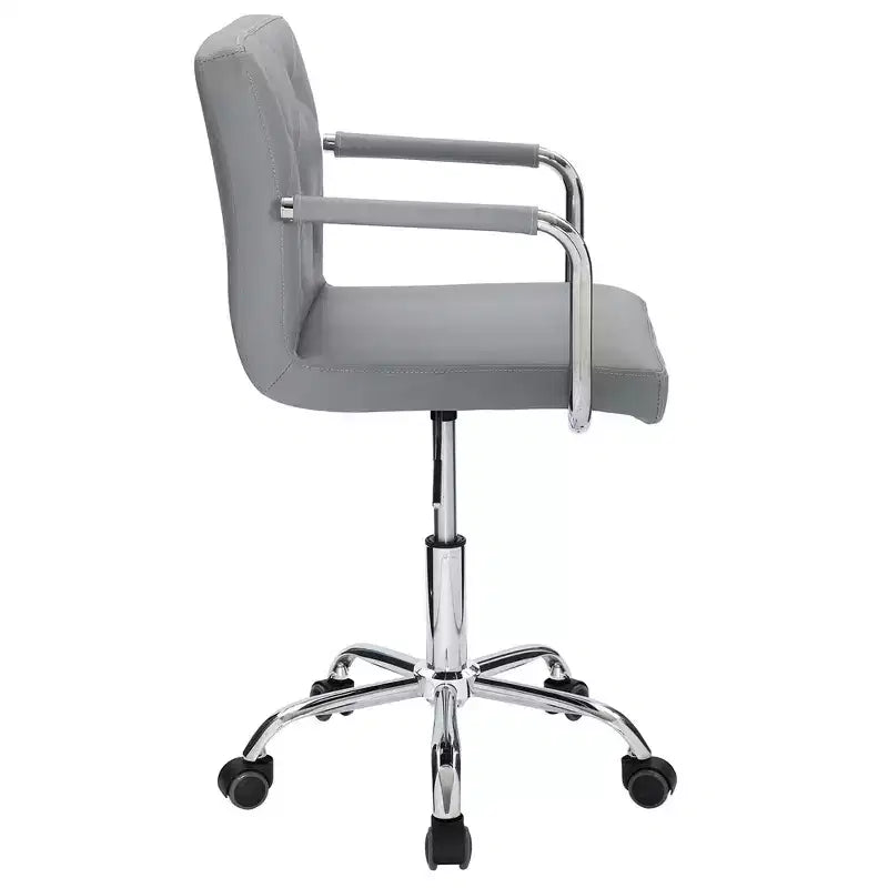 VECELO Rolling Work Chair for Home Office Desk Adjustable Height