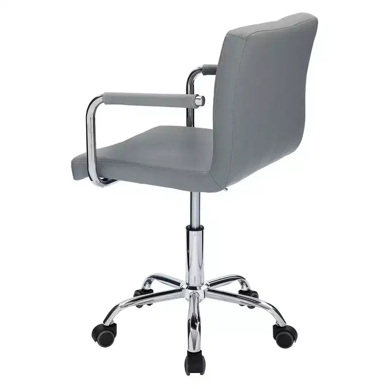 VECELO Rolling Work Chair for Home Office Desk Adjustable Height