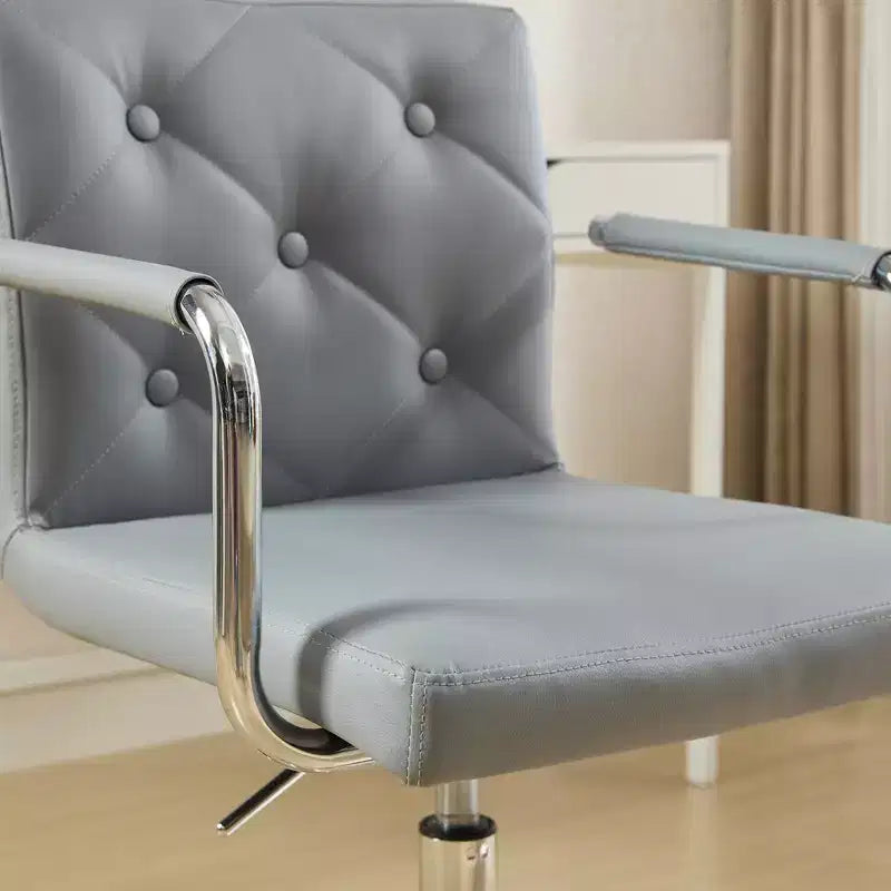 VECELO Rolling Work Chair for Home Office Desk Adjustable Height