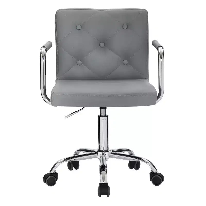 VECELO Rolling Work Chair for Home Office Desk Adjustable Height