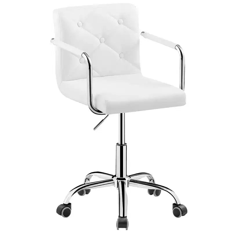 VECELO Rolling Work Chair for Home Office Desk Adjustable Height