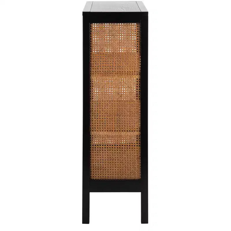 3 Shelf Wood Back Etagere - Black/Natural