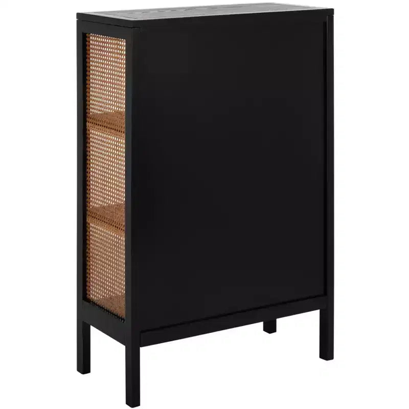 3 Shelf Wood Back Etagere - Black/Natural