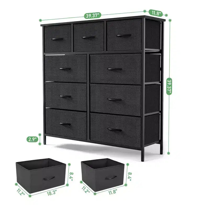 9 Drawer Storage Dresser Chest
