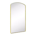 TEHOME Arched Metal Framed Wall Bathroom Vanity Mirror