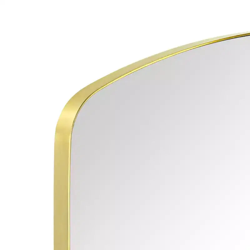 Arched Metal Framed Wall Bathroom Vanity Mirror