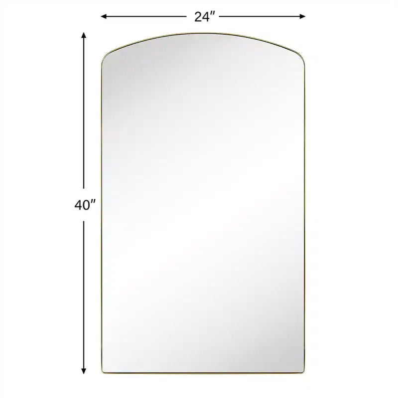 Arched Metal Framed Wall Bathroom Vanity Mirror