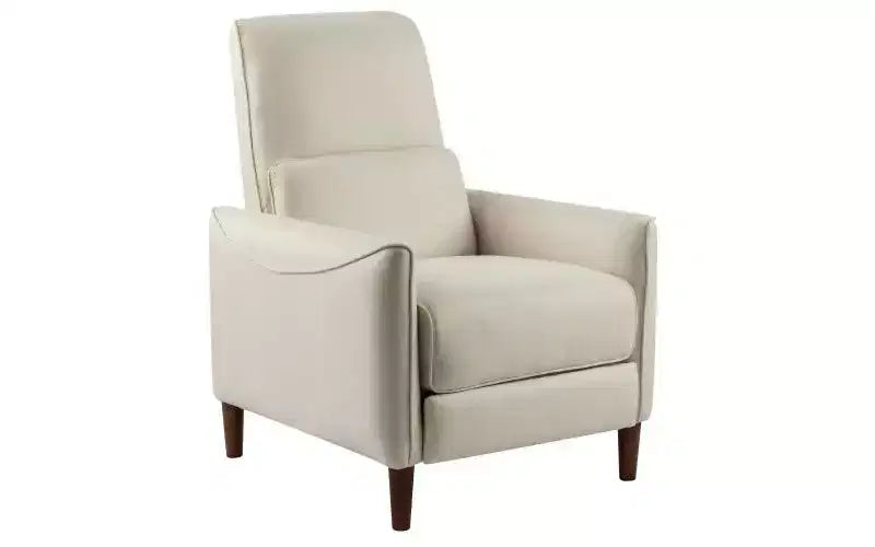 Owen Upholstered Recliner Chair with Rubberwood Tapered Legs