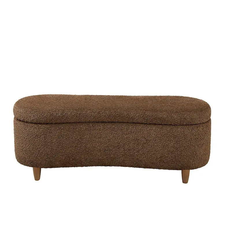 Banc de rangement rabattable INK+IVY Bailey Taupe Boucle