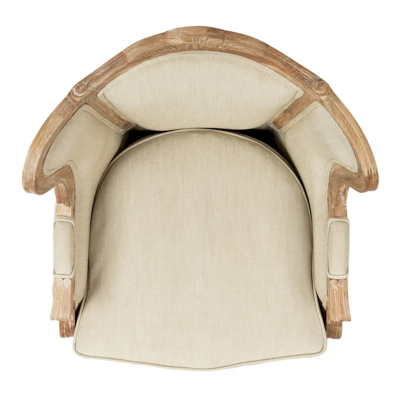 Fauteuil à oreilles Kali Oak en lin naturel - 34Lx34Px40H