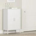 Armoire de rangement métallique à 2 portes avec étagères réglables