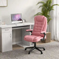 Chaise de bureau de massage vibrante à dossier haut HOMCOM avec 6 points de vibration, chaise d'ordinateur inclinable et chauffante en cuir PU