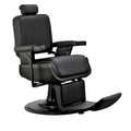 Chaise de barbier robuste inclinable hydraulique JAXSON, cadre noir