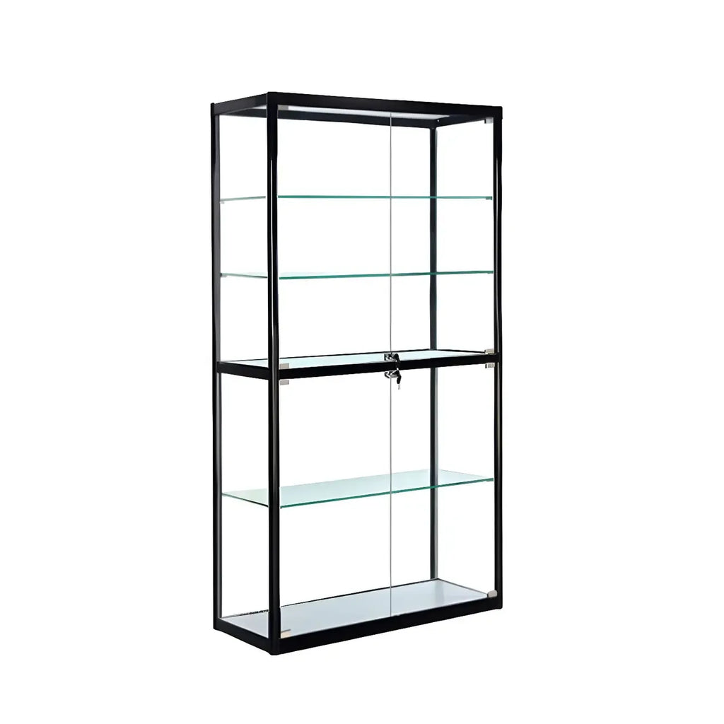 Vitrine rectangulaire contemporaine en verre noir