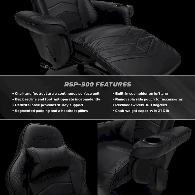 Fauteuil inclinable de jeu - Chaise de jeu inclinable avec repose-pieds