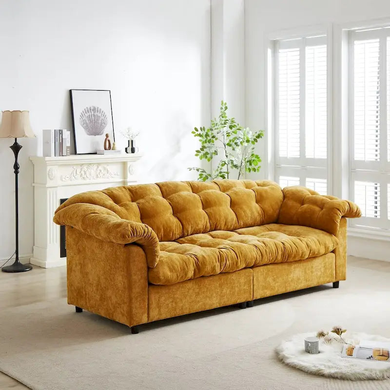 99.2  Canapé profond Chenille Confort, Canapé nuage moelleux tapissé