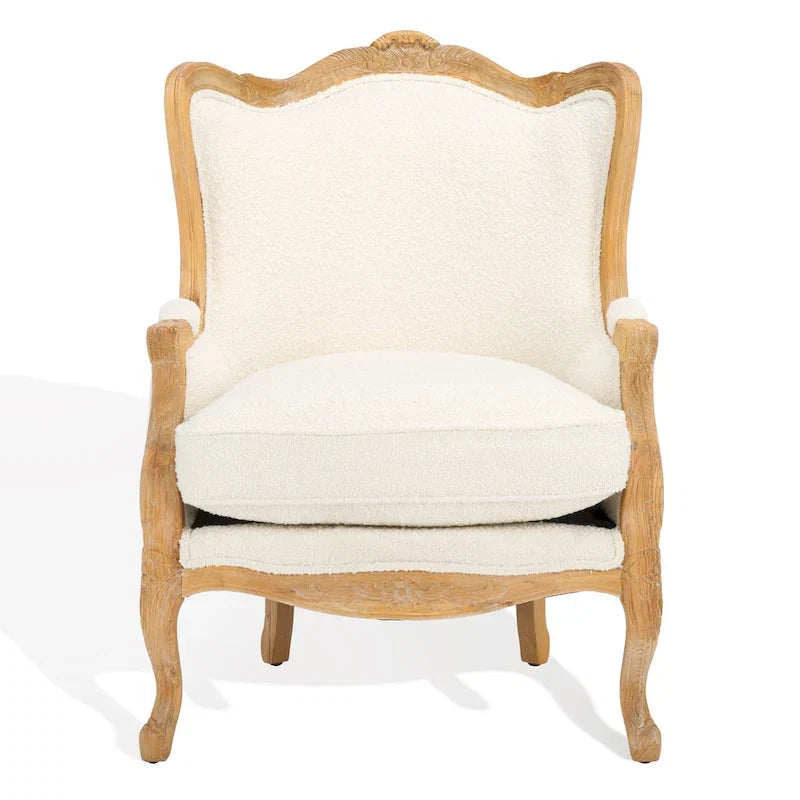 Fauteuil à oreilles Kali Oak en lin naturel - 34Lx34Px40H