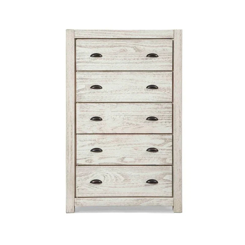 Commode 5 tiroirs en bois massif Montauk Grain Wood Furniture