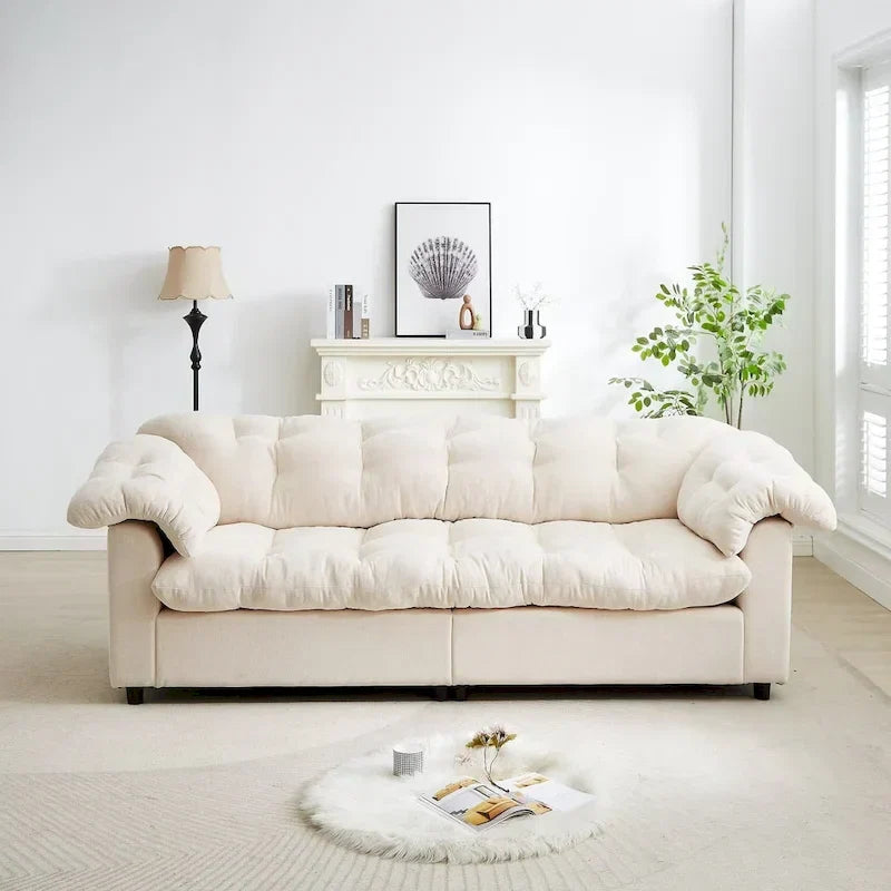 99.2  Canapé profond Chenille Confort, Canapé nuage moelleux tapissé