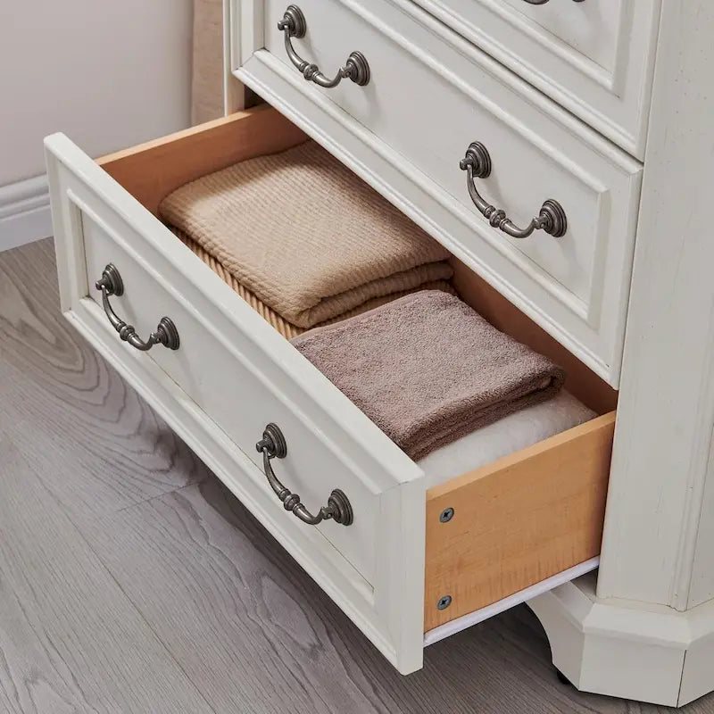 Commode de ferme à 5 tiroirs, commode en bois, organisateur de commodes