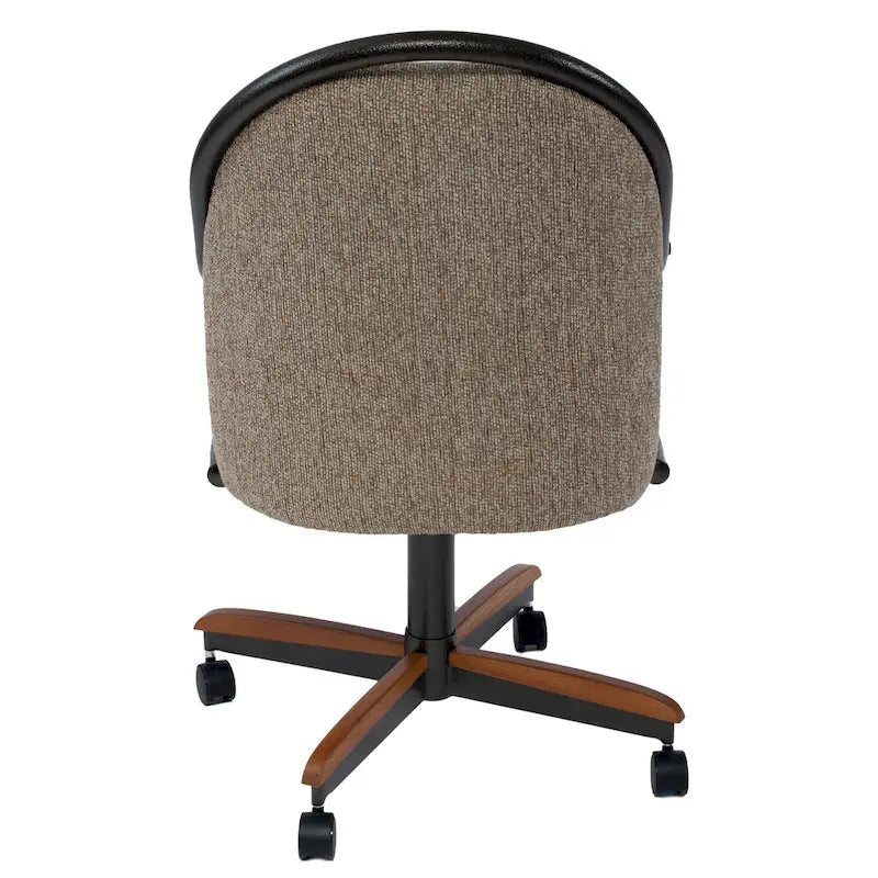 Chaise de salle à manger roulante, pivotante et inclinable pour repas décontractés - 38 Hx221/2 L x 22 P - 38 Hx24 L x 22 P