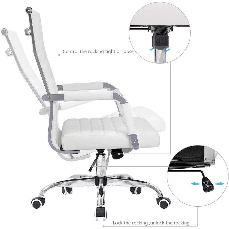 Chaise de bureau Homall nervurée Chaise de bureau d'ordinateur