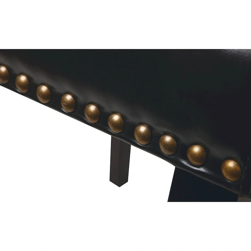 Chaise Parsons Copper Grove Five Bridge Eco en similicuir avec clous